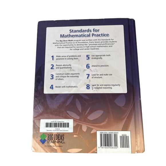 Ron Larson Big Ideas Math HS Geometry: A Common Core Curriculum, Student Edition - Picture 3 of 4